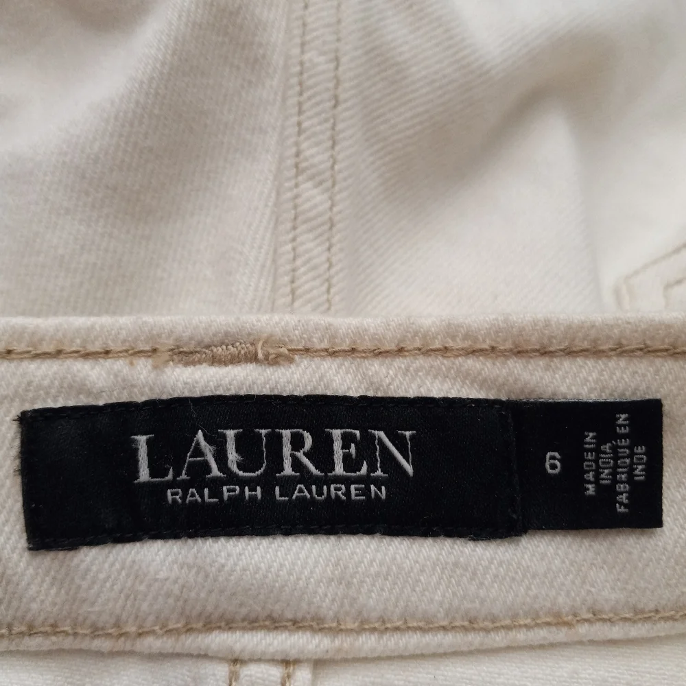 Lauren Ralph Lauren Patchwork Beaded Boho Relaxed Tapered Ankle Jean